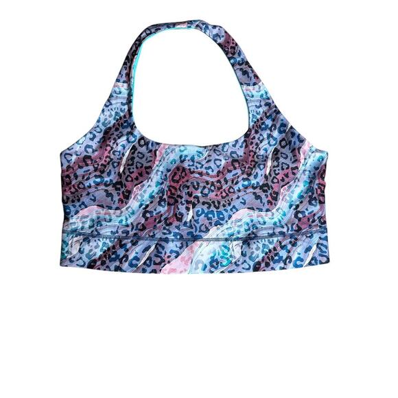 Fabletics Harlow Reversible Halter Low Impact Leopard Print Sports Bra 1X - Picture 3 of 7